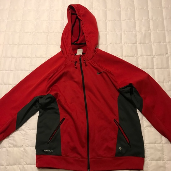 red and black nike sweater